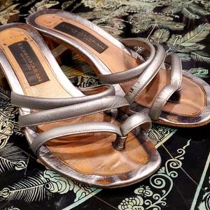 DONNA KARAN 90s Silver Sandals 8